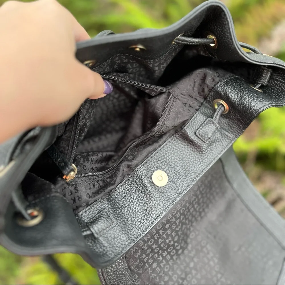 Kate Spade Black Cinch Backpack